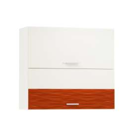 Шкаф навесной 800 гориз. 2 двери «Жанна» морковный металлик