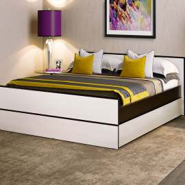 Кровать 140 без ящиков «Фиеста-23» Дуб Белёный комбинированный