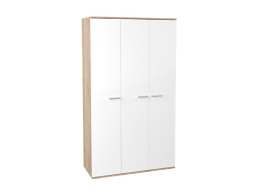 Шкаф 3х створчатый «Анна MDF» С2 Дуб сонома/МДФ Белый глянец