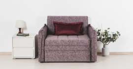 Кресло-кровать «Виола 85» ТД 231 Аляска ява (винный)/Силкшайн 52 (винный)