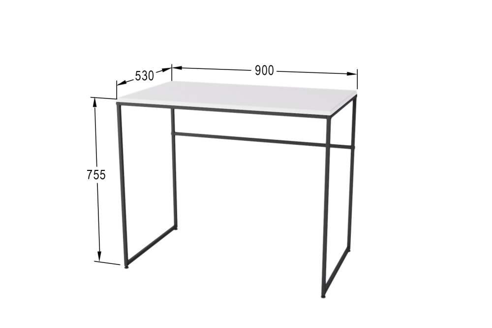 Стол компьютерный «Компакт» МДФ Белый размеры