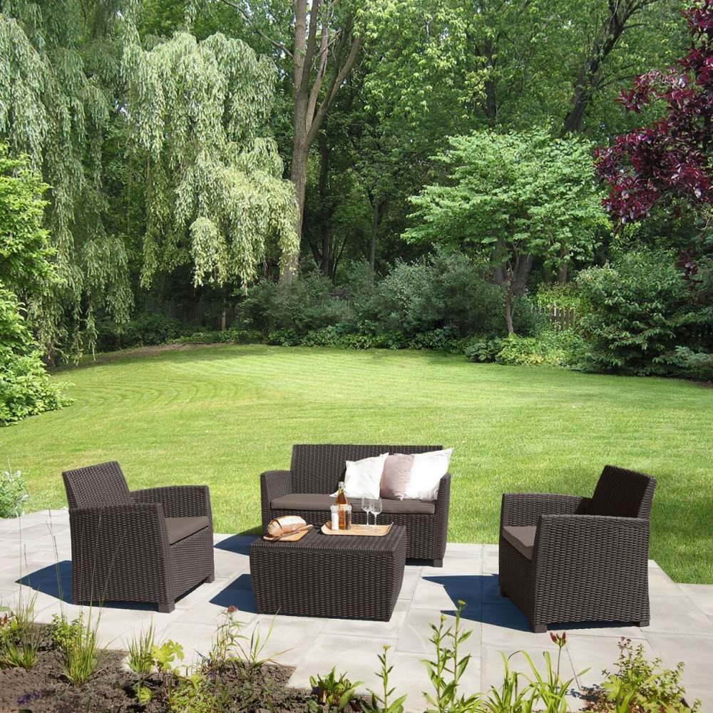 Комплект мебели с диваном «AFM» 2018A Brown/Cappuccino