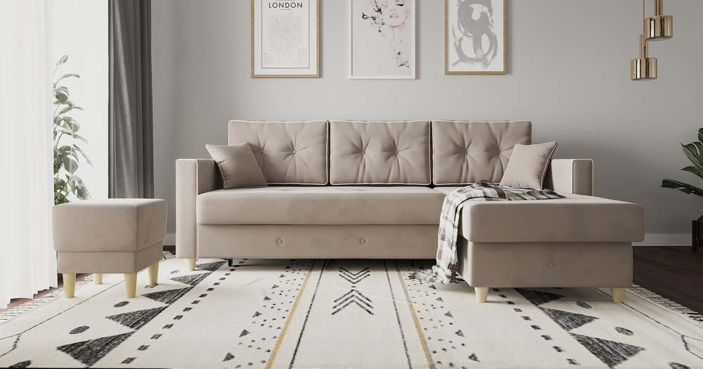 Диван-кровать угловой «Айрин» в интерьере