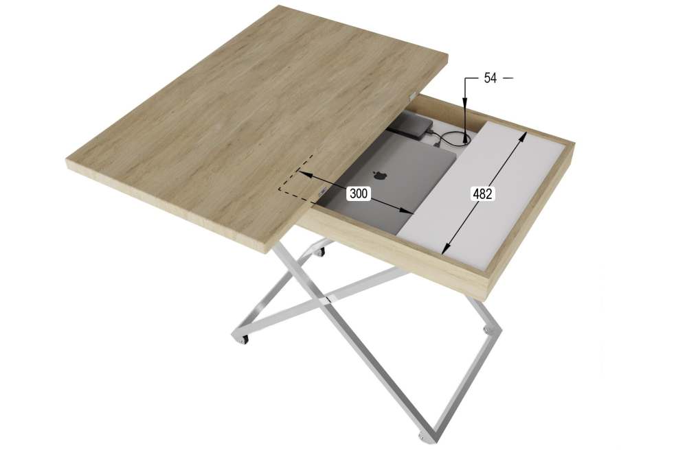 Стол-трансформер «Андрэ Менсола» дуб сонома