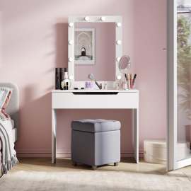 Стол туалетный СТ-002 «Лайт» Белый гладкий