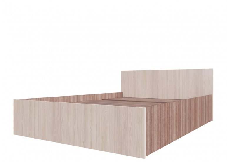 Кровать двойная 140 «Эдем-5» Ясень Шимо темный/Ясень Шимо светлый