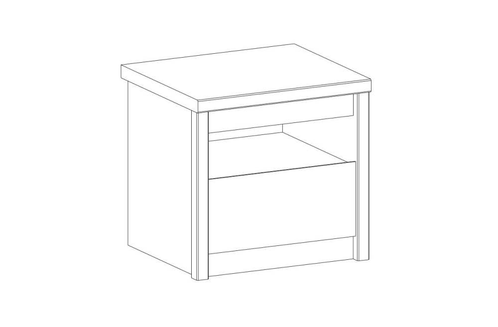 Тумба прикроватная «Джаз» 1S Оникс