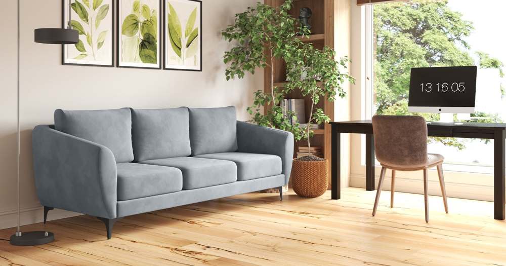 Диван трехместный «Дана» Посейдон грей серый