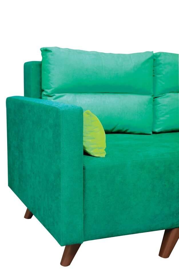 Диван-кровать «Каро» Велюр кенди мята/думки велюр кенди грин