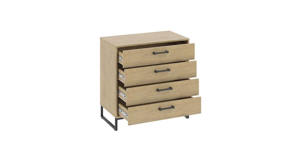 Комод «Лофт» тип 2 (Черный/Бунратти)