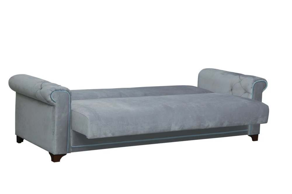 Диван-кровать «Милан» Велюр катания стилл/велюр катания дасти блю